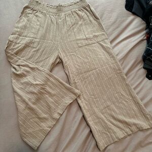 Wide Leg Tan Pants